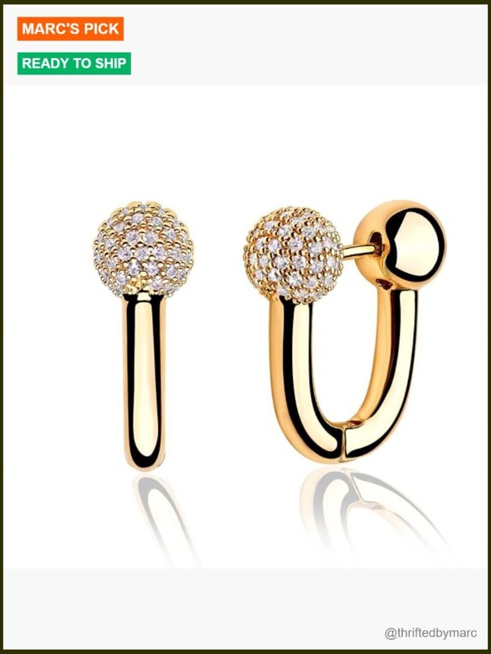 Huggie Hoop Earrings Gold Plated Cubic Zirconia Dainty Small Hoop Earrings
